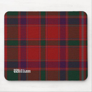 Custom Red & Green Stewart Tartan Plaid Mouse Pad