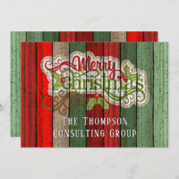 Custom Red Green Weathered Wooden Planks Pattern H