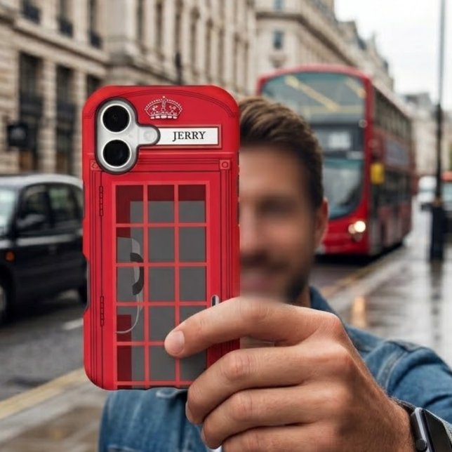 Custom Red London Phone Booth Iphone 17 Case (Creator Uploaded)
