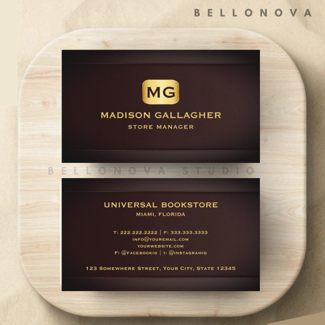 Custom Red Maroon Gold Retail Shop Professional Business Card (Custom Red Maroon Gold Retail Shop Professional Business Card)