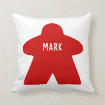 Custom Red Meeple Pillow | Single & Patterned