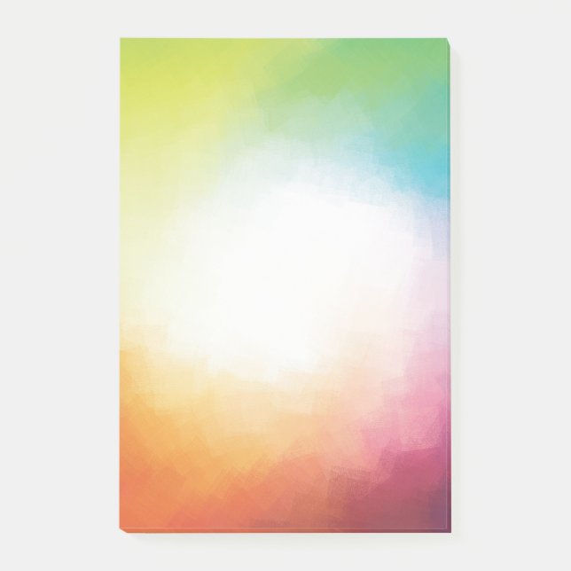 Custom Red Orange Yellow Blue Purple Green Colours Post-it Notes (Front)