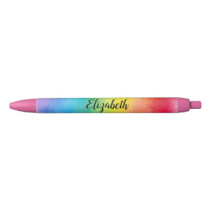 Custom Red Pink Yellow Blue Purple Green Blue Ink Pen