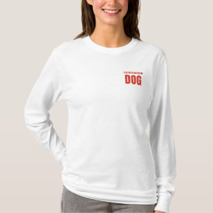 Custom Red Plaid "I'd Rather Be Walking my Dog" T-Shirt