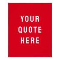 Custom Red Quote Art Personalised Wall Artwork