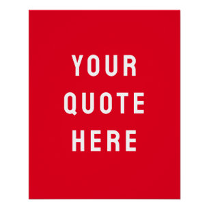 Custom Red Quote Art Personalised Wall Artwork Poster