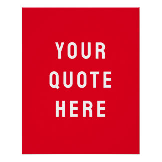Custom Red Quote Art Personalised Wall Artwork Poster