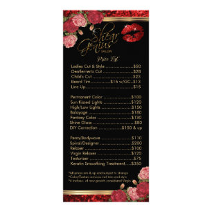 Custom - Red Roses Lip Glitter- Black Rack Card
