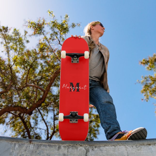 Custom Red Skateboard – Make It Yours Today (Outdoor 1)