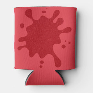 Custom Red Splash Can Cooler