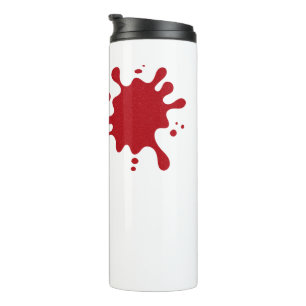 Custom Red Splash Thermal Tumbler 16 oz