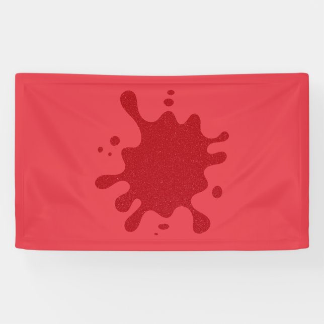 Custom Red Splatter Banner – Bold & Editable (Horizontal)