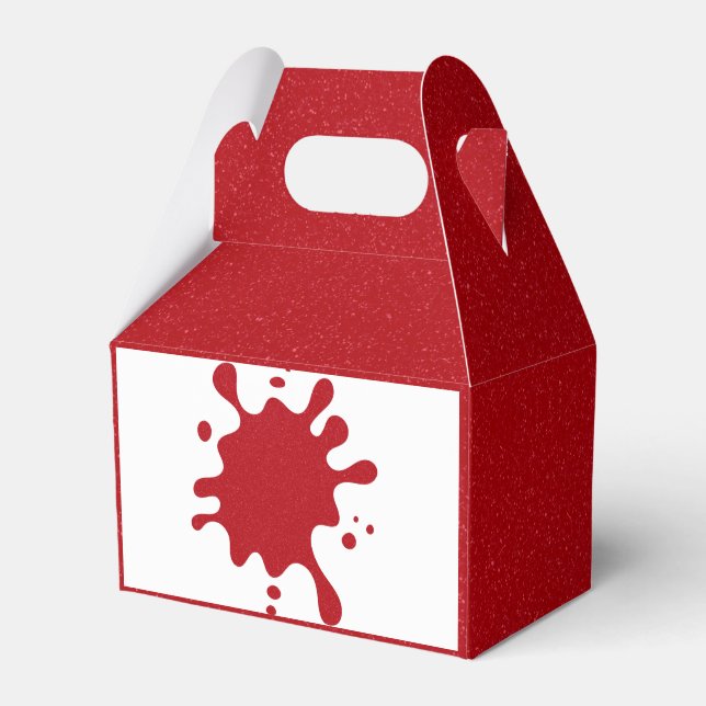 Custom Red Splatter Favour Box (Noise Effect) (Front Side)