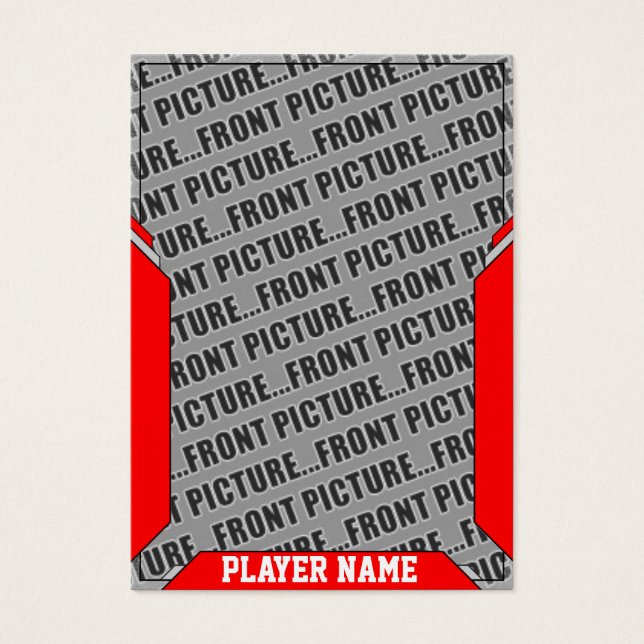 Custom Red Sports Trading Card (Front)