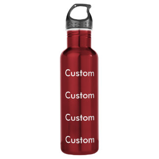 Custom RED Stainless Steel 24oz Water Bottle