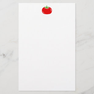 Custom red tomato logo stationery paper