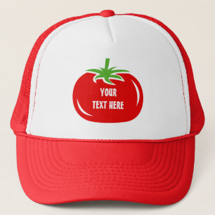 Custom red tomato trucker hat Funny caps
