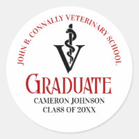 Custom Red Veterinary School Graduation Party