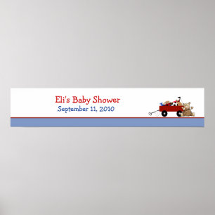 Custom Red Wagon Banner for Jen Poster