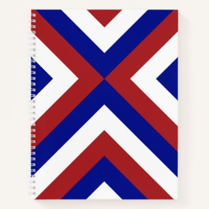 Custom Red, White, and Blue Chevrons Notebook
