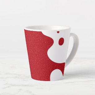 Custom Red & White Blob Mug – Editable Design