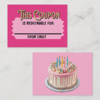 Custom Redeemable Ticket Gift Celebration Coupon