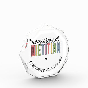 Custom Registered Dietician Multicolored RD  Photo Block