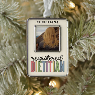 Custom Registered Dietician Nutritionist Photo  Silver Plated Framed Ornament