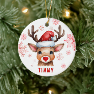 Custom Reindeer Christmas Ornament