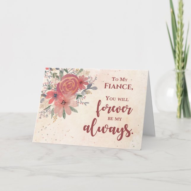Custom Relation Fiance Valentines Day Forever Card (Front)