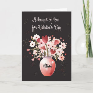 Custom Relation Mimi Valentines Day Bouquet Love Card