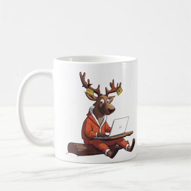 Custom Remote Work Coffee Mug - Wifi Life Art (Left)