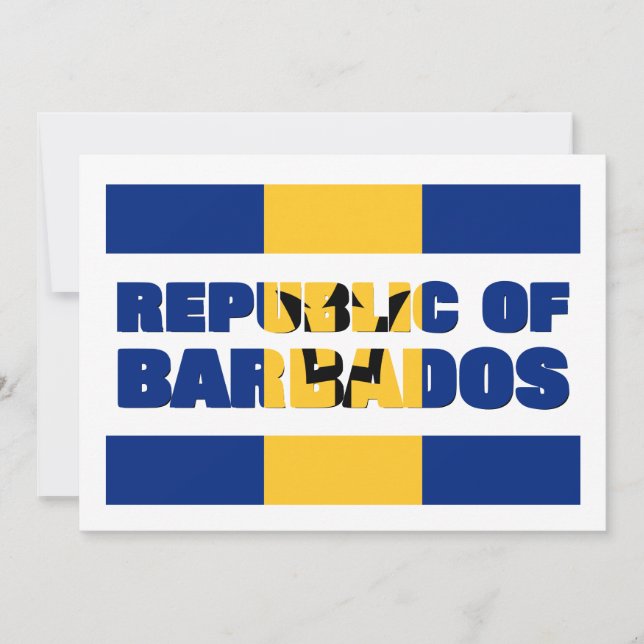 Custom REPUBLIC OF BARBADOS  Holiday Card (Front)