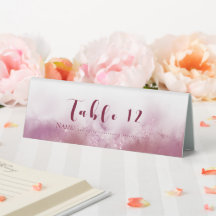 Custom Reserved table No. family of the bride