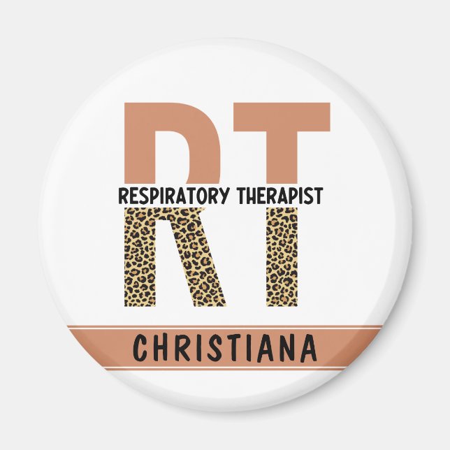 Custom Respiratory Therapist RT Gift Magnet (Front)