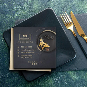 Custom restaurant card   Black modern photo 