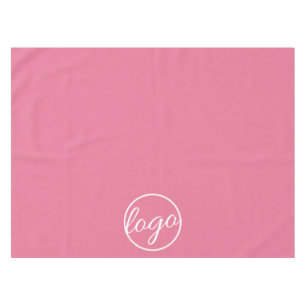 Custom Restaurant Trade Show Business Logo Pink Tablecloth