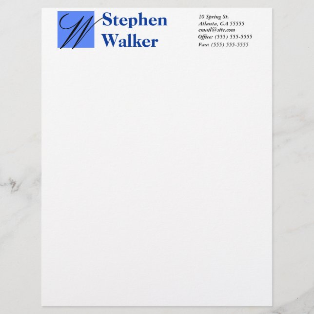 Custom Resume Paper Personalised Letterhead (Front)