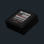 Custom Retired Firefighter Thin Red Line  Gift Box<br><div class="desc">Customisable Retired Firefighter Thin Red Line Retirement Gifts</div>