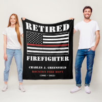 Custom Retired Firefighter Thin Red Line Gift