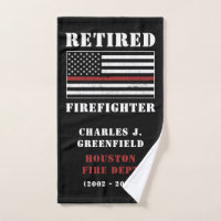 Custom Retired Firefighter Thin Red Line Gifts