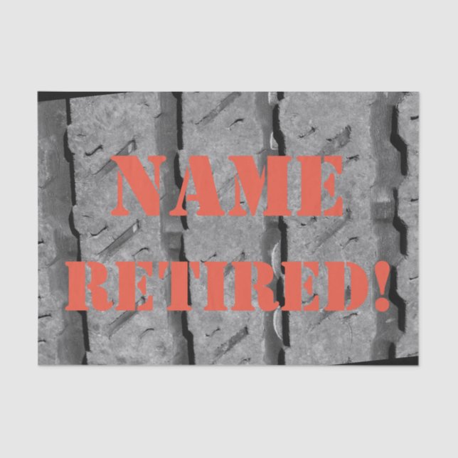 Custom Retirement Gift Wrap Tissue Tissue Paper (Front)