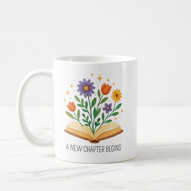 Custom Retirement Mug, Personalised Happy Retired Coffee Mug (Left)