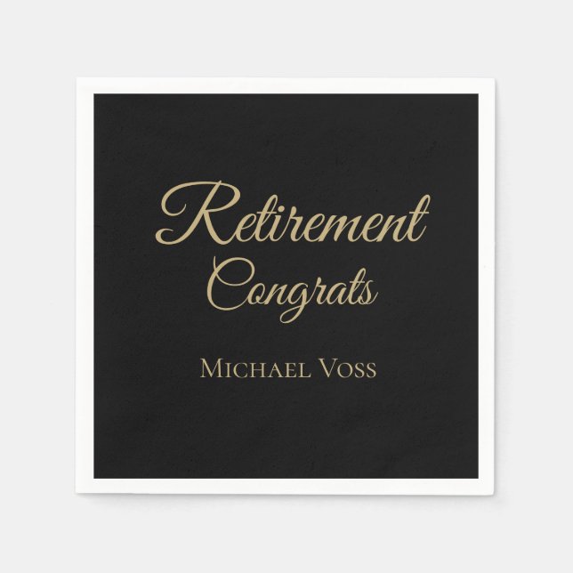 Custom retirement  napkins (Front)