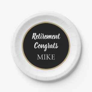 Custom retirement paper plates