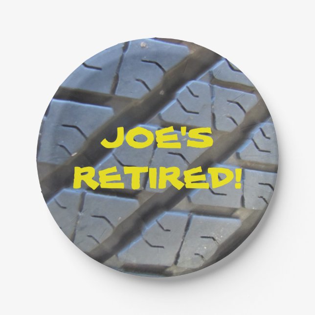 Custom Retirement Party Plates (Front)