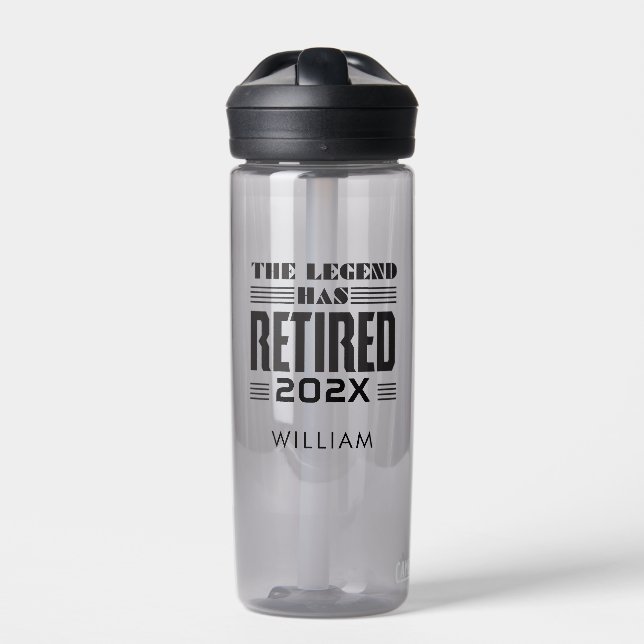 Custom Retirement Swag for Coworker Water Bottle (Front)