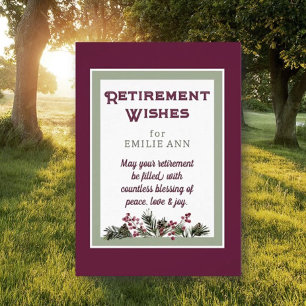Custom Retirement Wishes for Friend Card