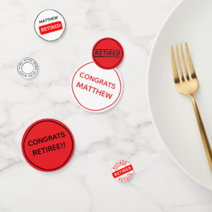Custom Retirment Party Table Confetti