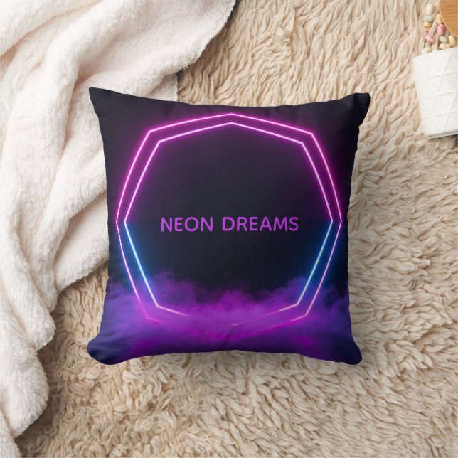 Custom Retro 80s Synthwave Personalised Pillow (Blanket)